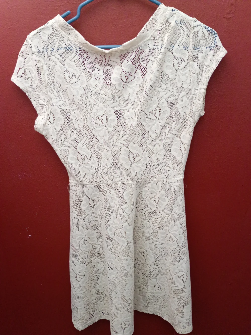 No Boundaries Cream Lace Skater Dress